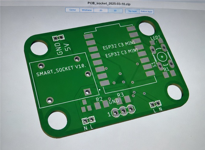 PCB 3D board view